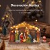 Nacimiento navideño decoración de pesebre con luz 20.5*31*7.8cm SDD1280