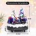 Adorno navideño con trenecito luces, música y rotación.USB 16cm SDD1282