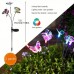 3 luces solar de mariposa oscilante de fibra óptica para decoración de jardin 70cm SDD1325