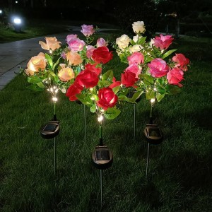 Luces solares rosas decorativas para jardín y exteriores al por mayor SDD1331