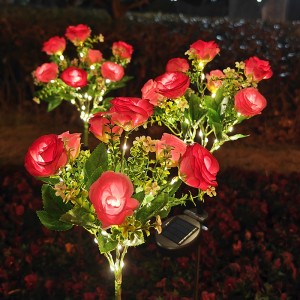 Luces solares rosas decorativas para jardín y exteriores al por mayor SDD1332