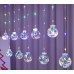 Serie de luces led para cortina con diseño de árbol de navidad con 10 colgantes impermeable,Luces cálidas/colores.DE 3*1M SDD135