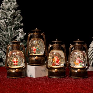 Añade un toque mágico a tu hogar con estos faroles navideños decorativos con figuras de Santa Claus y árboles navideños en su interior Venta al por mayor  SDD1354