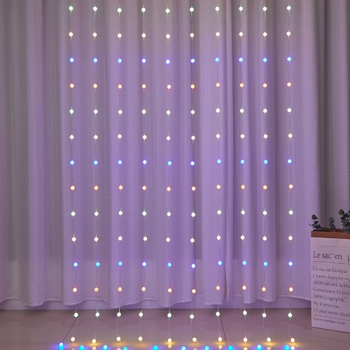 Cortina led 10 tiras colgantes 240pz, 10m multicolor SDD149