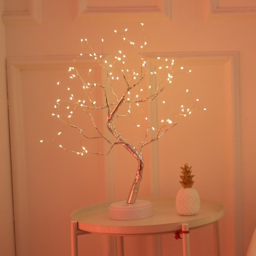 Luz decorativa en forma de árbol entrada USB de 50cm con 108 leds, de usb y pilar SDD194