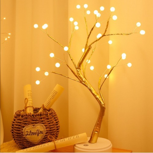 Luz decorativa en forma de arbolito de 50cm con 108 leds, de usb y pilar SDD195