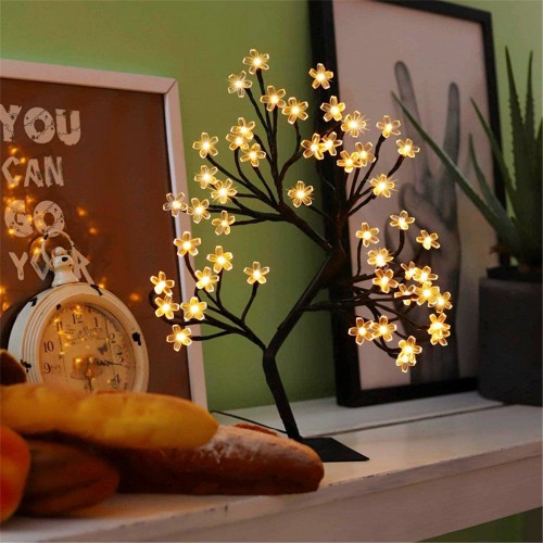 Luz decorativa de árbol de flor de cerezo de 55 cm con 48 LED SDD199