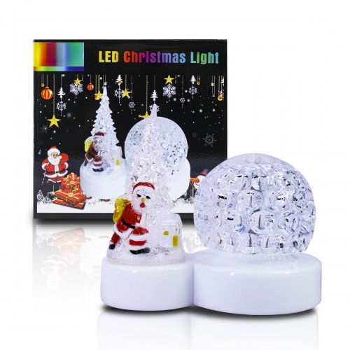 Lámpara LED navideña adornos led decorativos en forma de árbol y esfera con figura navideña y luz multicolor SDL-1103