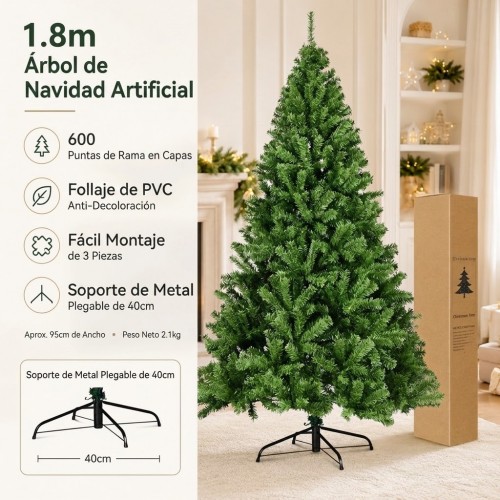Árbol navideño tipo pino artificial SDS103 de 1.80 m estructura resistente con base metálica – Fácil de armar, frondoso y de aspecto natural Venta al por mayor SDS103 Árbol navideño tipo pino artificial SDS103 de 1.80 m estructura resistente con base metálica – Fácil de armar, frondoso y de aspecto natural Venta al por mayor SDS103