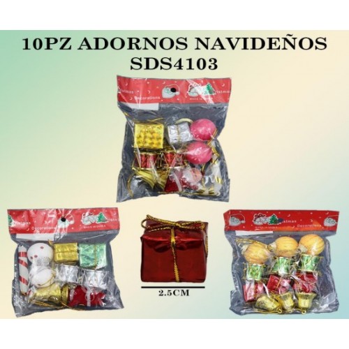 Adornos navideños de 10pzs SDS4103