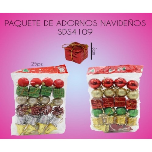 Paquete de adornos navideños SDS4109