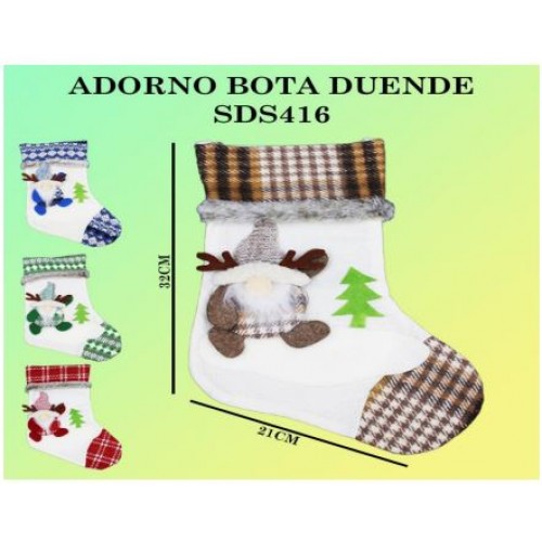 Adorno navideño en forma de bota SDS426