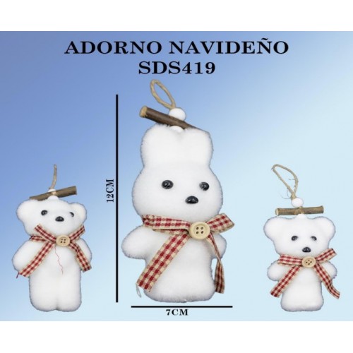 Figuras navideñas (precio por pieza) T:16*8*6.5/15.5*7*5/15*7*5CM SDS419