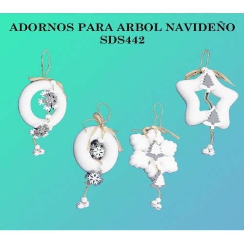 Adornos navideños de diferentes figuras SDS442