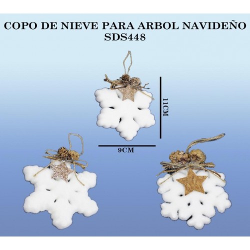 Adornos navideños en forma de copo de nieve SDS448