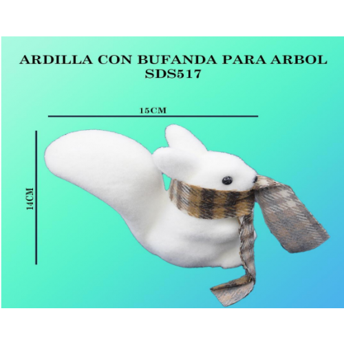 Ardilla con bufanda para árbol SDS517