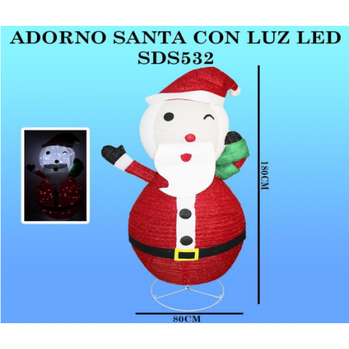 Adorno santa con luz led 71*13*69 SDS532