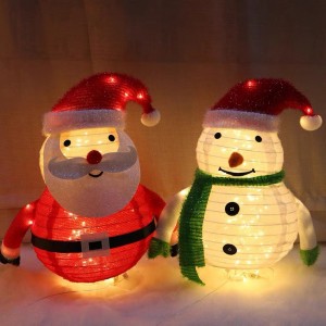 Santa Claus decorativo con luces LED – Figura navideña luminosa SDS534 – Adorno de piso o mesa ideal para hogar, oficinas o escaparates Venta al por mayor  SDS534