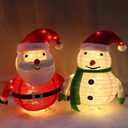Santa Claus decorativo con luces LED – Figura navideña luminosa SDS534 – Adorno de piso o mesa ideal para hogar, oficinas o escaparates Venta al por mayor  SDS534