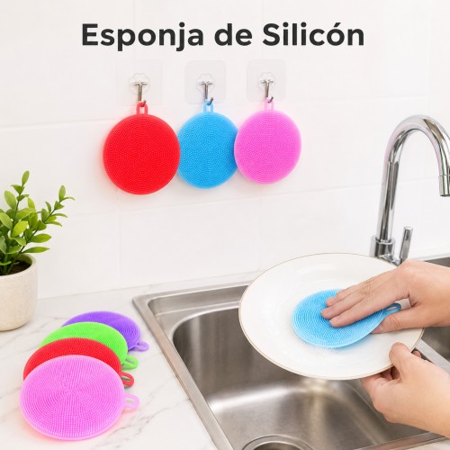 Cepillo para platos redondo de silicon multifuncional 10x0.5 cm mayoreo Cepillo para platos redondo de silicon multifuncional 10x0.5 cm mayoreo