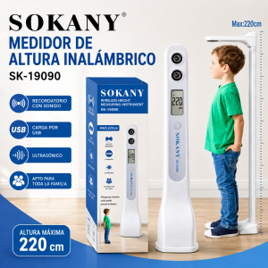 Medidor de altura inalámbrico de hasta 220 cm, ideal para medir la estatura en casa. Venta por mayoreo