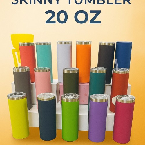 Termo skinny colores surtidos de 20 oz venta por mayoreo 