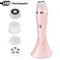 Cepillo eléctrico limpiador facial 4 en 1 multifuncional para eliminar puntos negros y limpiar poros MAYOREO SK0306B