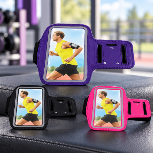 Funda deportiva ajustable para celular con brazalete y ventana frontal, ideal para correr, entrenar y realizar ejercicio. 6.5" y colores variados. Venta por mayoreo Funda deportiva ajustable para celular con brazalete y ventana frontal, ideal para correr, entrenar y realizar ejercicio. 6.5" y colores variados. Venta por mayoreo
