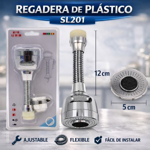 Regadera de Plástico Flexible para Grifo Ajustable por Mayoreo SL201