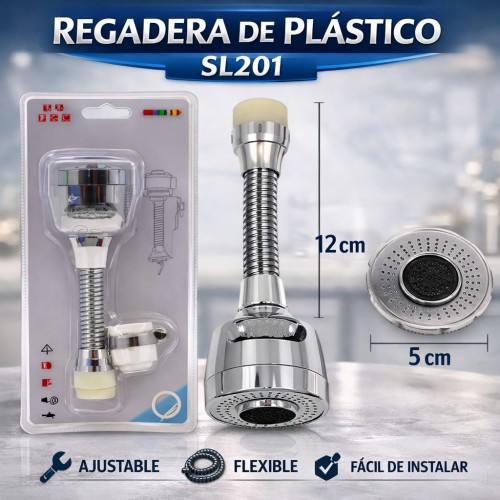 Regadera de Plástico Flexible para Grifo Ajustable por Mayoreo SL201