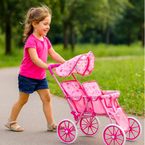 Carriola para muñecas infantil color rosa con estructura metálica, cochecito de juguete para niñas, ideal para juego de roles y paseo de muñecas Venta al por mayor SO-6635E-1 Carriola para muñecas infantil color rosa con estructura metálica, cochecito de juguete para niñas, ideal para juego de roles y paseo de muñecas Venta al por mayor SO-6635E-1