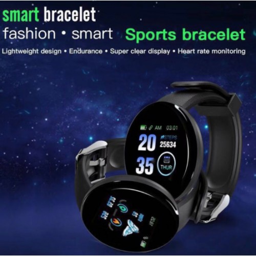 Smar twatch pulsera inteligente de pantalla redonda pantalla a color, monitorización del sueño podómetro, impermeable, deportiva para hombres y mujeres