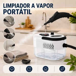 Limpiador a Vapor Portátil Multifuncional por Mayoreo