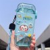 Botella de agua cuadrada con popote y correa Minnie&Mickey 280ml SYU-VAS