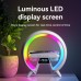 Cargador inalámbrico bluetooth altavoz despertador RGB atmósfera lámpara luz inteligente (tamaño 223*88*231mm BT/USB/AUX/reloj/despertador/luz) SZ58