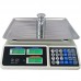 Báscula digital comercial recargable de 40kg con función de precio y pantalla LCD doble, venta al por mayor 
