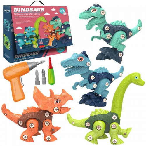 Set De Cuatro Dinosaurios Para Armar TOY531