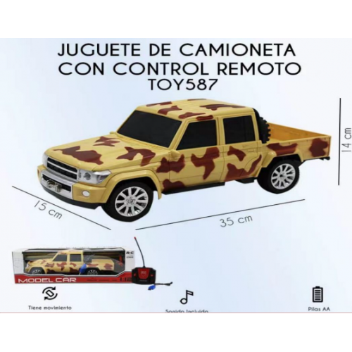 Juguete de camioneta con control remoto TOY587