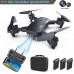 Drone aereo con control remoto, con 2 camaras 4K, recargable distancia maxima 150mts TOY671