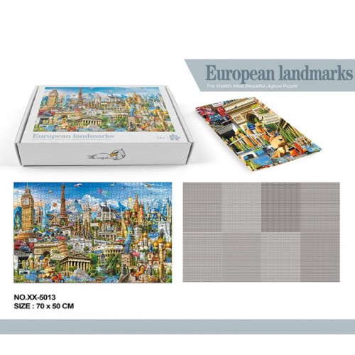 Rompecabezas de 1000pz Europeo *70*50CM* TOY737