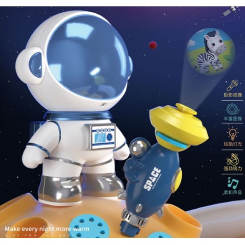 Juguete astronauta, lámpara de proyección, juego 2 en 1 TOY901