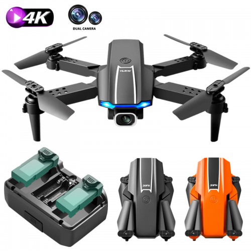 Dron aéreo plegable con control remoto y cámara dual 4K, 2 cámaras TOY918