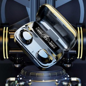 Audífonos inalámbricos Bluetooth con pantalla LED digital, estuche de carga portátil, sonido estéreo HiFi, micrófono manos libres, cancelación de ruido y batería de larga duración, Compatibles Android y iOS, Mayoreo  CL-M10