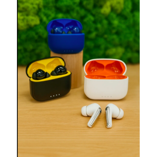 Audífonos inalámbricos Bluetooth con estuche bicolor, micrófono integrado, control táctil y batería recargable, venta por mayoreo TR-6064