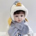 Conjunto de invierno de una pieza de gorro y bufanda de pingüino para niños TRQ-112091