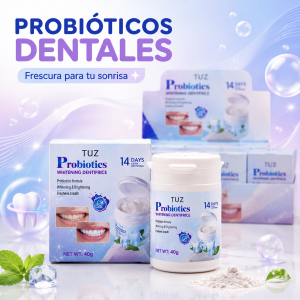 Probióticos dentales en polvo de 40 g para cuidado bucal fortalece encías, elimina manchas y fortalece encías. Venta por mayoreo