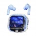 Audífonos inalámbricos Bluetooth Air Max con estuche transparente, pantalla digital, micrófono y batería recargable, venta por mayoreo  TWS-6350