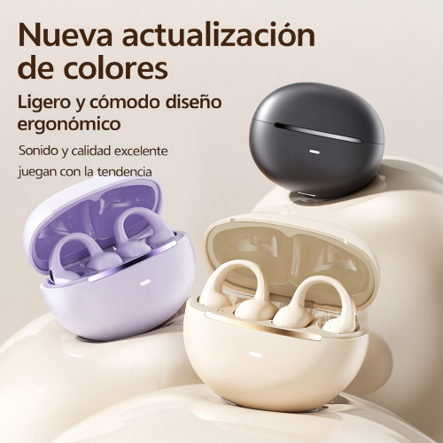 Audífonos inalámbricos Bluetooth tipo TWS con estuche de carga, diseño ergonómico con ganchos de sujeción, sonido estéreo y batería recargable, venta por mayoreo TWS-6700