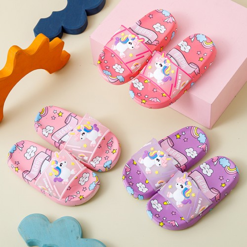 Chanclas de unicornio infantiles de 3 modelos surtidos, con 3 tallas (16.5,17.5,18.5 CM) 20 ganchos por caja TX395