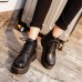 Botas para mujer casuales con cordones y plataforma de punta redonda TX9014